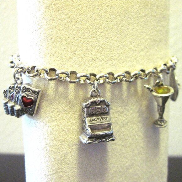 Brighton Silver Viva Las Vegas Charm Bracelet - Picture 2 of 12